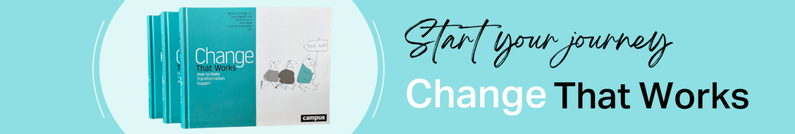 Abbildung Buch Change That Works und Schriftzug: Start your journey