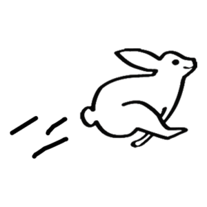 Illustration springender Hase
