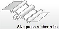 Size press rubber rolls